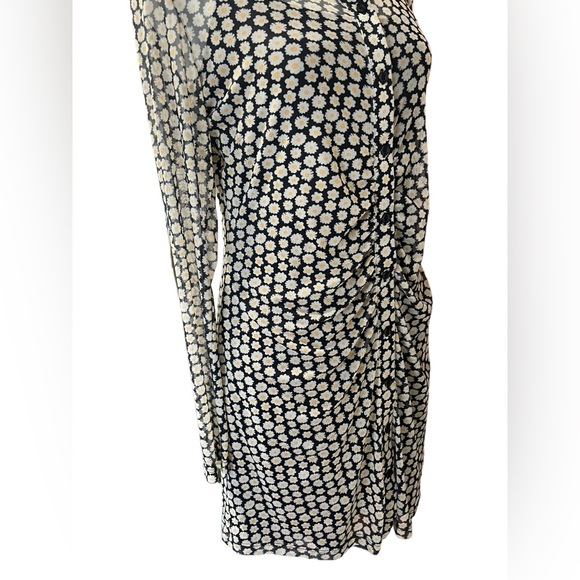 Wild Fable Daisy/Flower Print Sheer Dress w/Black Slip - Size Small - Picture 2 of 11